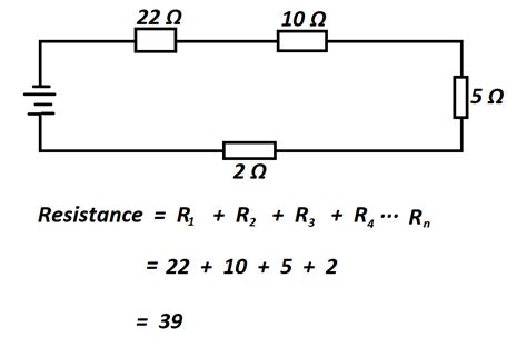 How to calculate total resistance in a series circuit with voltage?