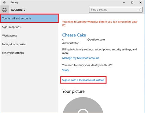 How to change Microsoft email account without deleting my data?