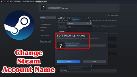 How to change Steam profile name?