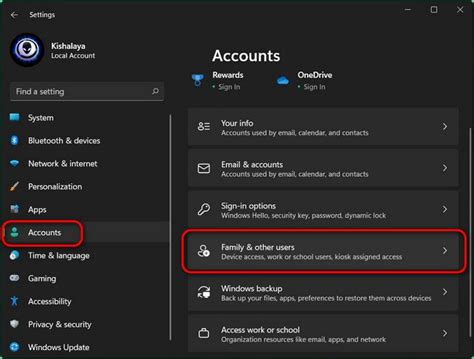 How to change administrator Microsoft account from Windows 11?