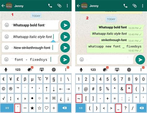 How to change font on WhatsApp?