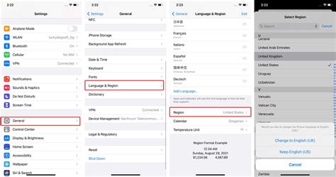 How to change iPhone country?
