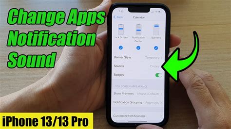 How to change notification sounds for different apps on iPhone 13?