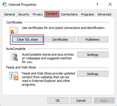 How to clear SSL Windows 10?