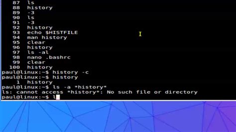 How to clear history in Linux?