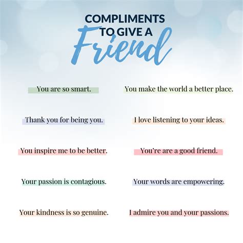 How to compliment a friend?