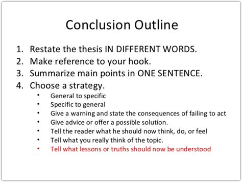 How to conclude a thesis?