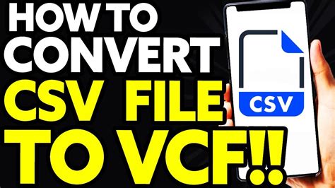 How to convert CSV file to VCF?