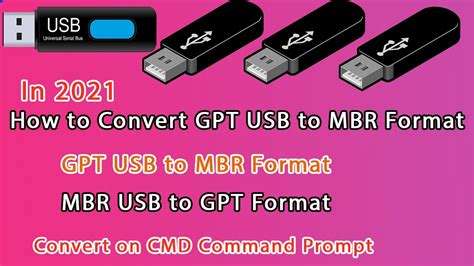 How to convert USB to MBR using CMD?