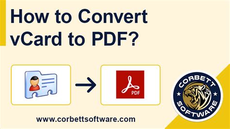 How to convert VCF to PDF?