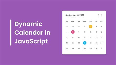 How to create dynamic calendar in HTML using JavaScript?