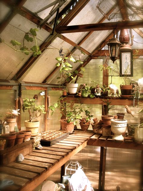 How to decorate the inside of a greenhouse?