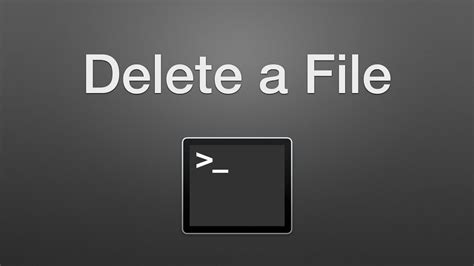 How to delete a file in terminal?