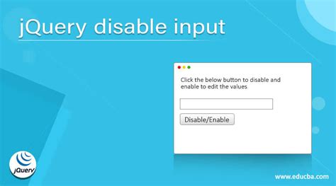 How to disable input in jQuery?