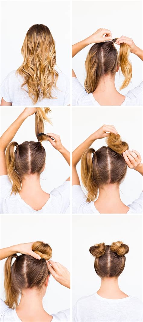 How to do 2 low messy buns with long hair?