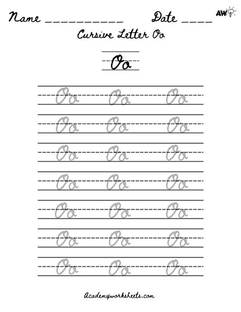 How to do a cursive o?