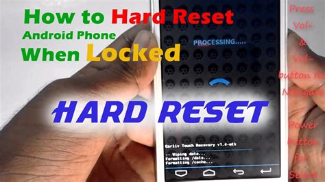 How to do a hard factory reset on a locked phone?
