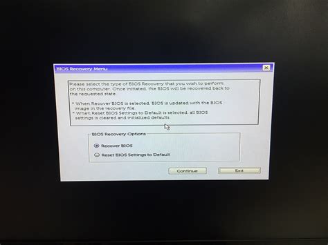 How to do a recovery in BIOS?