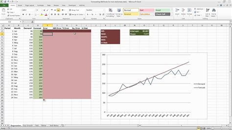 How to do a regression forecast in Excel?