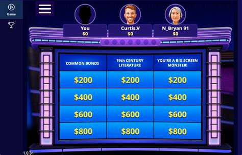 How to do a virtual Jeopardy game?