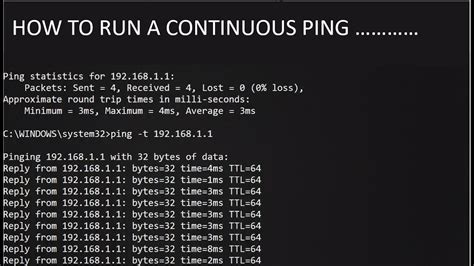 How to do an infinite ping?