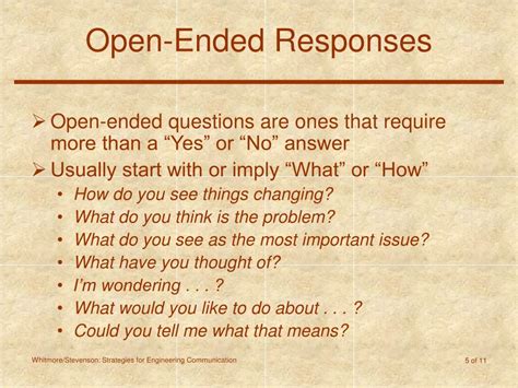 How to do an open response?