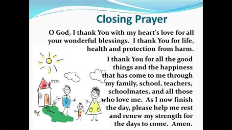 How to do closing prayer?