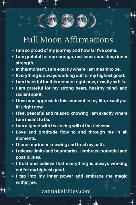 How to do full moon affirmations?