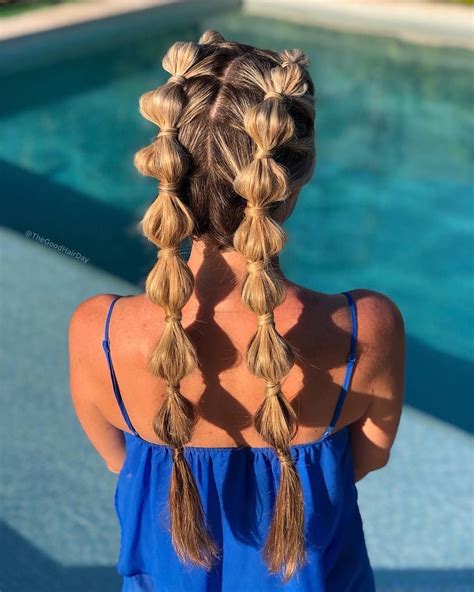 How to do pigtail bubble braids?