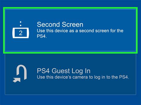 How to do second screen on PS4?
