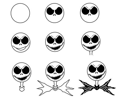 How to draw Jack Skellington eyes?