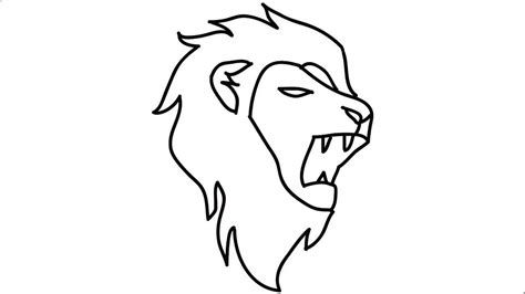 How to draw a lions head?