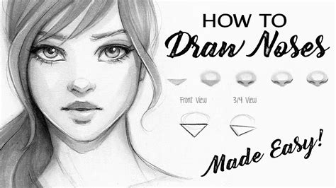 How to draw a persons nose?