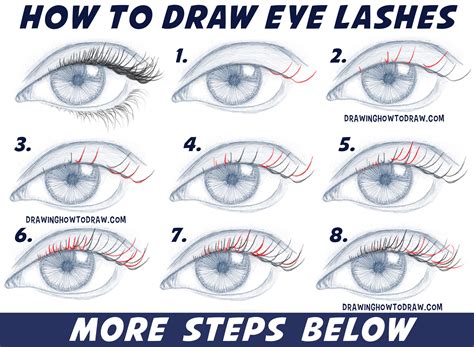 How to draw eyelashes?
