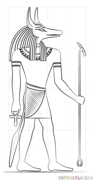 How to draw the Egyptian god?