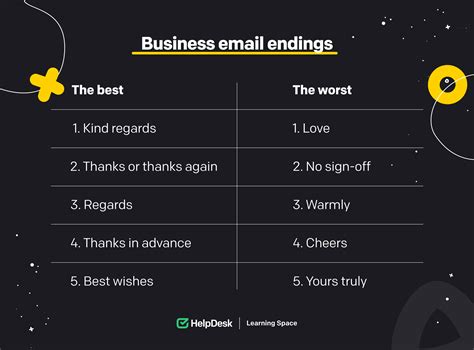 How to end email?