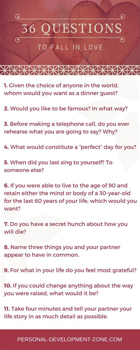 How to fall in love in 10 questions?