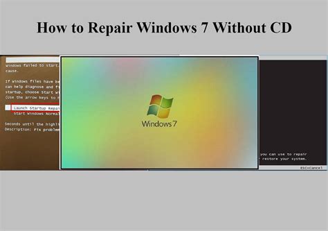 How to fix Windows 7 startup without CD?