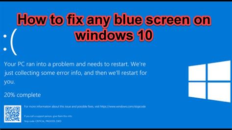 How to fix blue screen?