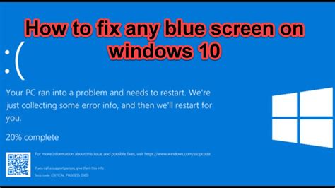 How to fix blue screen using cmd?