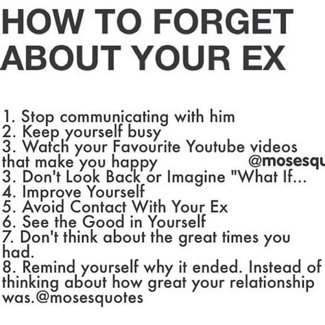 How to forget your ex?
