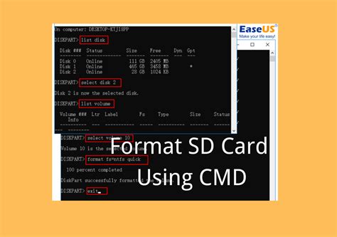 How to format SD card using CMD?