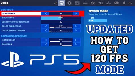 How to get 120 FPS on PS5 2024?