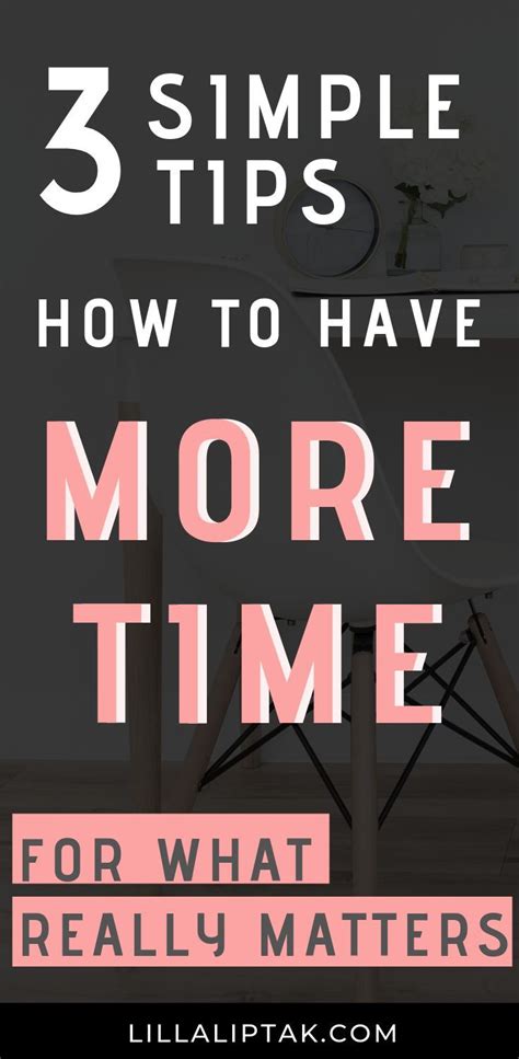 How to have more time?