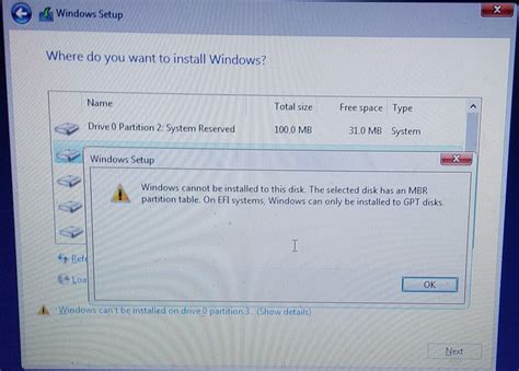 How to install GPT on MBR partition?