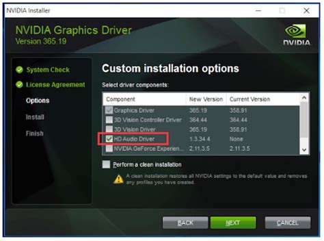 How to install NVIDIA audio drivers?