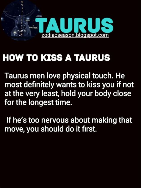 How to kiss a Taurus?