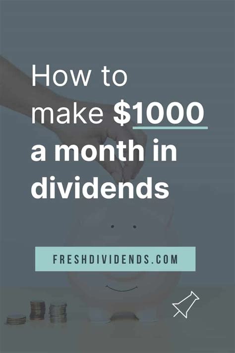 How to make $1,000 a month in dividends?