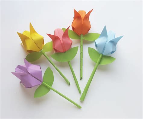 How to make origami flowers with paper for kids?