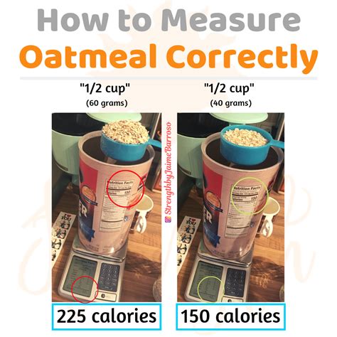 How to measure 50 grams of oats?